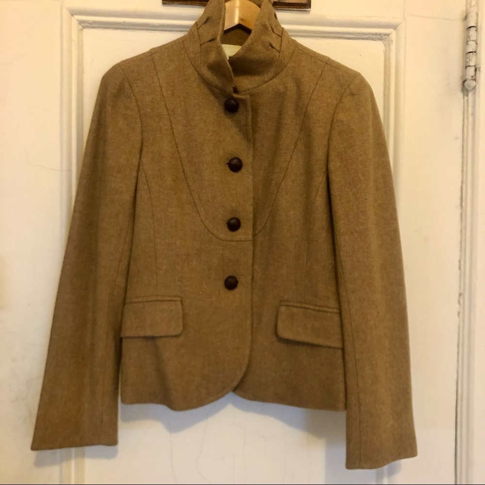 J.Crew Bella blazer in camel colored wool, size 8